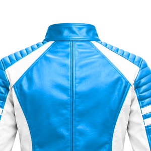 Chaqueta de Cuero Estilo Motero para Hombre, con Cuello Alto, Mangas Acolchadas, Bolsillos con Cremallera y Diseño Inspirado en la Motociclismo, Venta al Por Mayor - Product Image 4