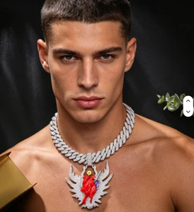 Kalung Liontin Moissanite Custom Berlapis Emas Perak dengan Pesona Burung, Gaya Hip Hop Unisex - Product Image 3