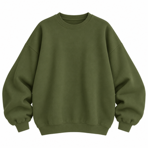 Sweat-shirt gris surdimensionné à col rond et épaules tombantes pour femme, vente en gros, vêtements vierges en vrac pour marques de mode USA, UK, Europe - Product Image 5
