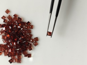 Natural Red <b>Garnet</b> 2.75MM Square Step Cut Best Quality Loose Gemstone For Jewelry Making - Product Image 1