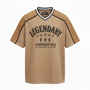 T-shirts pour hommes à manches courtes en coton 100% tricoté surdimensionné 300 GSM anti-plis style Hip Hop, Fabricant OEM - Product Image 1