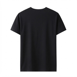 Camiseta de Algodón 100% para Niños, Color Sólido, Cuello Redondo, Manga Corta, Tejido de Punto, Informal - Product Image 2