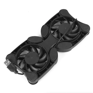 Dual USB plegable Delgado ventiladores de refrigeración soporte portátil PC Laptop Notebook Cooler <span class=keywords><strong>Pad</strong></span> - Product Image 4