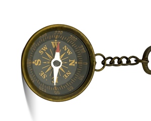 Luxury Handmade Brass <b>Compass</b> Keychain Vintage Nautical Gift Accessory by Tajdaar Handicrafts - Product Image 3