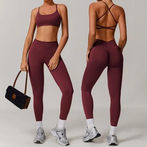 Vêtements de yoga pour femmes de haute qualité, respirants et à séchage rapide, soutien-gorge de yoga, haut de sport, veste, short taille haute, pantalon, ensembles de sport pour femmes - Product Image 4