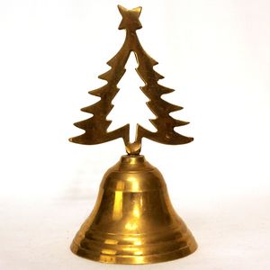 Cloche à main en laiton plaqué or avec poignée ornée, style antique, figurine décorative, décoration d'intérieur - Product Image 4