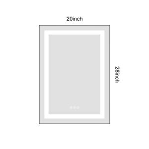 Specchio LED da Bagno 20 X 28 Pollici con Illuminazione Frontale e Posteriore, Montaggio a Parete, Cornice in Alluminio, Antiappannamento, Memoria, 3 Anni di Garanzia - Product Image 5