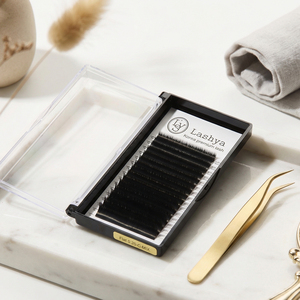 ขนตาปลอม PBT รุ่น Volume Lash Extensions สีดำด้าน เนื้อนุ่ม โค้งงอแบบ B/C/CC/D สำหรับมืออาชีพ - Product Image 1