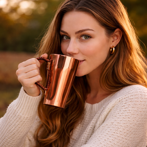 Pure Copper Moscow Mule Mug Handmade Hammered Copper Mug with Handle Copper Drinking Mug for Cocktail Beer Coffee Custom Logo - Product Image 2