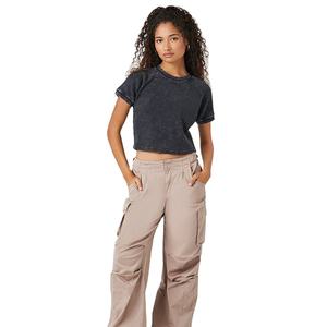 เสื้อครอปท็อปผู้หญิงทรงปกติ คอโอ แบบยืดหยุ่น ซัมเมอร์ 2026 แฟชั่นสไตล์วินเทจ ล้างสีแบบแอซิดวอช ความยาวสั้น ผลิตตามสั่ง ราคาโรงงาน ขายส่ง - Product Image 2