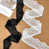 Ruban élastique festonné en dentelle florale extensible en gros pour lingerie, confection de vêtements, nœuds pour cheveux, bricolage et décoration artisanale