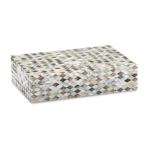 Boîte à bijoux rectangulaire en nacre faite à la main, capacité personnalisée, approuvée par les supermarchés, pour collection, maison, hôtel, restaurant - Product Image 3