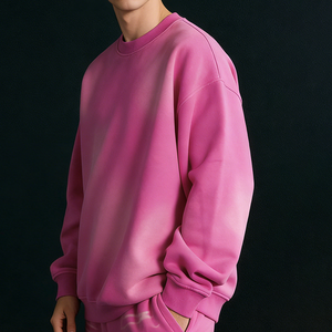 Fabricant OEM Fournisseur Vente en Gros Personnalisée Sweat-shirt Col Rond Homme Surdimensionné 400GSM Coton Molletonné Épais Vêtements Marque Privée - Product Image 2