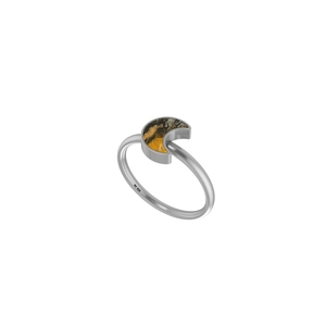 925 Sterling Silver Heart Shape Bumble <b>Bee</b> Stackable Ring Bezel Setting Fancy Trendy Unisex Classic Engagement Anniversary - Product Image 4