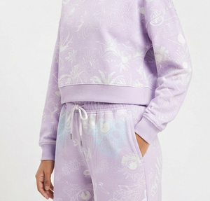 Ensemble de survêtement pour femmes à manches longues et shorts sublimés, coupe ample avec poches latérales, décontracté, hiver, 100% polyester polaire - Product Image 4