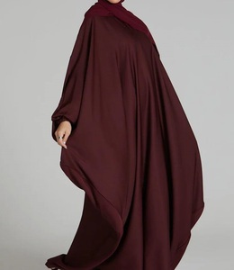 Top Quality Wholesale Dubai Abaya 2026 Turkish Modest <b>Kaftan</b> Kimono Elegant Bat Sleeve Chiffon Silk Abaya For Womens Muslim - Product Image 2