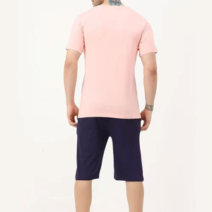 Ensemble de sport pour homme en 2 pièces pour l'été, 100% polyester, t-shirt et short de fitness pour la salle de sport et l'entraînement, vêtements de sport légers pour la course à pied et l'entraînement - Product Image 3