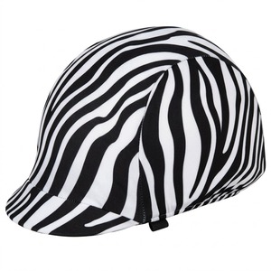 Housse de casque d'équitation en nylon à carreaux verts OEM avec pompons (tailles personnalisables) - Product Image 4