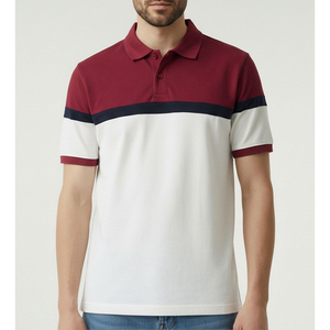 Men's Color Blocked <b>Polo</b> T Shirt Short Sleeve Knitted Breathable Casual Custom Golf Shirts Breathable Wholesale Slim Fit <b>Sport</b> - Product Image 1