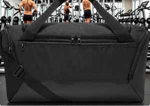 Bolsa Deportiva Unisex de 30-40L, Tela Oxford de Poliéster, Correa Ajustable, Compartimento Interior, Color Negro Sólido, Cierre de Cremallera Informal - Product Image 5