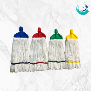 Têtes de balai KSR en fil blanc de haute qualité, type Kentucky, avec support à clip quatre couleurs, auto-essoreur, durables et réutilisables pour le nettoyage des sols - Product Image 5