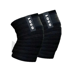 <b>Elastic</b> Adjustable <b>Knee</b> Wraps for Weightlifting Powerlifting Sports Gym Accessories Weightlifting Fitness Neoprene Breathable - Product Image 5