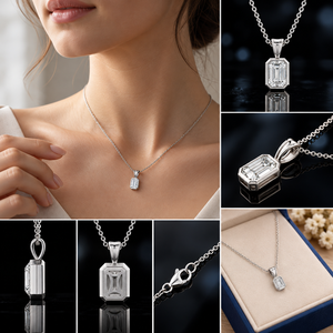 Collar con Colgante de Esmeralda de 1.50 CT, Certificado por IGI, Cultivado en Laboratorio, para Regalo de Compromiso, Oro Sólido de 14K, Engaste de Bisel, Joyería Fina Personalizada - Product Image 3