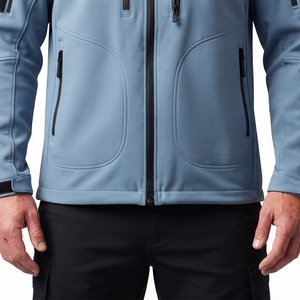 Abrigo de Invierno Impermeable para Hombre con Cuello Alto, Color Sólido, Transpirable, Chaqueta de Trabajo Cálida para Exteriores, Chaqueta con Capucha - Product Image 5