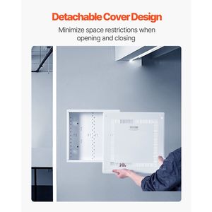 Contenitore per media strutturato da incasso da 14 pollici con kit di gestione cavi a parete e funzionalità di gestione dei cavi - Product Image 6