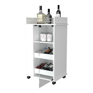 Carrello Bar bianco con portiera in vetro portiera carrelli Willow Park-Set per bevande - Product Image 6