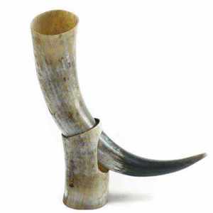 Corne à boire viking authentique de haute qualité, polie, style animalier, pour hydromel, bière, événements cosplay, en corne de buffle artisanale - Product Image 2
