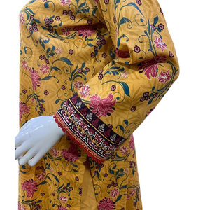 Pakistani Printed Lawn <b>Dress</b> with Matching Dupatta and Trousers Fashionable 3 Piece Summer Suit for Women - Product Image 2