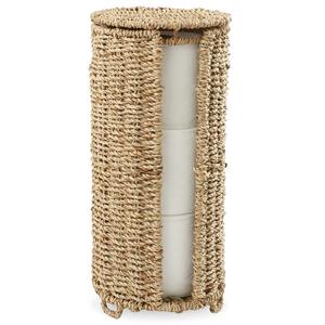 Support de rouleau de papier toilette en jonc de mer naturel fait main, panier de rangement, vente en gros, écologique, fabriqué au Vietnam - Product Image 1