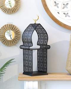 Black Minaret Shaped Islamic Metal Table <b>Decor</b> Stand For <b>Ramadan</b> Styling Unique - Product Image 4