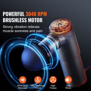 Pistola per Massaggio Muscolare Mini da 12V 2500mAh per Atleti, Massaggio Profondo a Percussione con 4 Livelli di Velocità e 4 Testine Massaggianti, Speciale per Artrite - Product Image 2