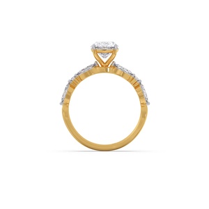 <b>Oval</b> Cut <b>Moissanite</b> <b>Engagement</b> <b>Ring</b> 925 Sterling Silver Prong Setting Trendy Style IGI Certified Women's Fine Jewelry - Product Image 2