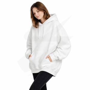 Vente en gros Sweat à capuche pour femme oversize, effet vieilli, 500 g/m², 100 % coton molletonné, streetwear décontracté, épaules tombantes, grammage lourd - Product Image 1
