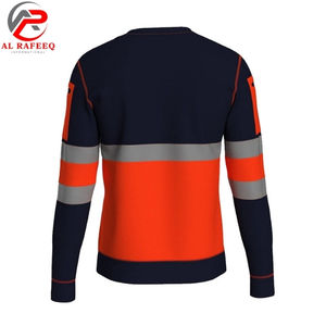 Sweat-shirt de travail à prix de gros pour hommes, sweat-shirt réfléchissant haute visibilité à col rond, polaire d'hiver pour femmes et hommes - Product Image 2