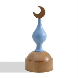 Décoration de table islamique de luxe en bois en forme de croissant de lune pour le Ramadan, ornement de festival arabe pour la maison musulmane - Product Image 2