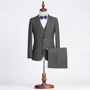 Uniforme de Oficina Corporativo Negro para Hombre, Adulto, de Terciopelo Transpirable con Solapa de Satén, 100% Poliéster, para Vestimenta Formal, Elite Vanguard - Product Image 3