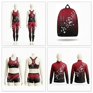Ropa de Práctica de Baile Personalizada con Logotipo de Fábrica, Conjunto de Top Corto y Pantalones Cortos para Entrenamiento de Baile y Animación All Star Academy - Product Image 4