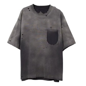 T-shirt déchiré tendance en matière de qualité supérieure, prix d'usine, pour hommes, style décontracté streetwear, t-shirts oversize pour hommes - Product Image 1