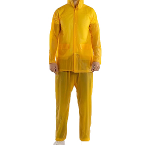 Men's Waterproof Outdoor Waterproof Windproof Breathable Durable 2-Piece Zipper Rain Suit Set in Cheap Prices 100% Polyester - Product Image 2