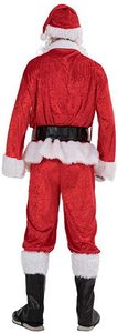Disfraz de Papá Noel para Adultos, Conjunto de Ropa de Navidad con Abrigo, Pantalones, Barba, Cinturón y Sombrero, Accesorios de Cosplay Navideños - Product Image 5