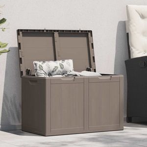 Grande boîte de rangement 100 % polypropylène résistante aux UV en brun - Product Image 1