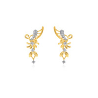 Boucles d'oreilles clous en diamant Doting Glamour, taille cœur, or jaune, pour femme, romantiques, à porter au quotidien, couleur G blanc naturel