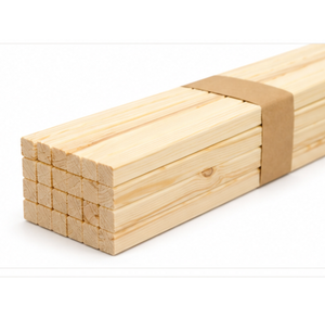 Varillas Cuadradas de Madera de Pino, Palitos Naturales para Manualidades, Proyectos de Bricolaje y Modelos - Product Image 1