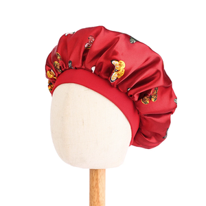 Bonnet en satin unisexe pour adultes, imprimé papillon, élastique réglable, confortable, bonnet de sommeil, 100% soie, toutes saisons - Product Image 4