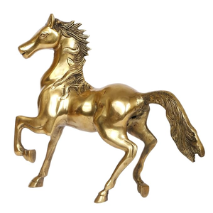 Statue de cheval en métal, figurine décorative de cheval au galop, sculpture animale, décoration d'intérieur, ornement de table - Product Image 2