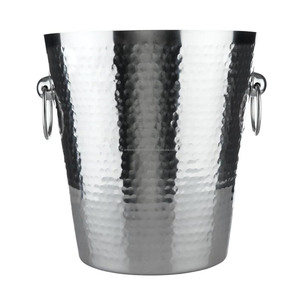 Outils de bar en métal martelé en acier inoxydable en gros-Poignée de seau à glace pour l'amélioration de l'ambiance cocktail vin bière - Product Image 3